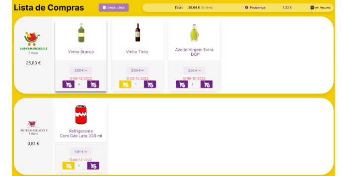  Lista de Compras e Alertas de Preço