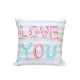 Imagem do produto Almofada Namorados 45x45cm Riscas Verdes Love You