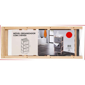 Imagem do produto Móvel Organizador com 3 Níveis Cinza