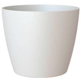 Imagem do produto Vaso Redondo Plástico 20cm Branco Mate