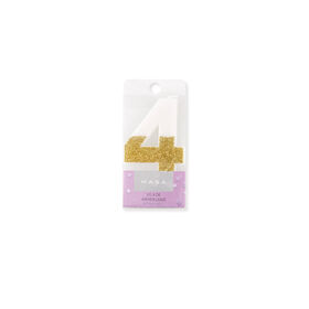 Imagem do produto Vela Nº4 7cm Dourado Glitter