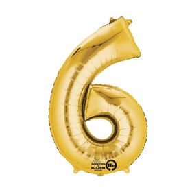 Imagem do produto Balão Foil Nº6 40cm Dourado