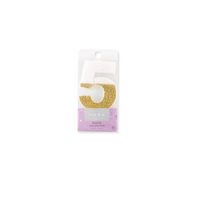 Imagem do produto Vela Nº5 7cm Dourado Glitter