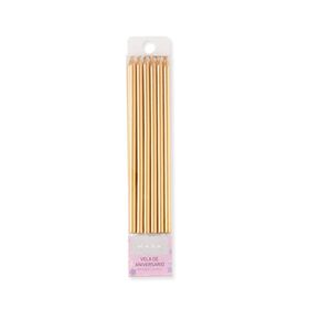 Imagem do produto Velas Altas 16cm Douradas