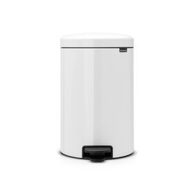 Imagem do produto Balde de Lixo com Pedal Aço Inoxidável 20L Branco NewIcon