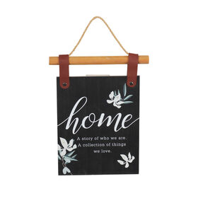 Imagem do produto Placa Decorativa Home Madeira 20x25cm Preta