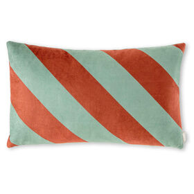 Almofada 30x50cm Verde e Terracota Riscas Diagonais Graphic Color product image