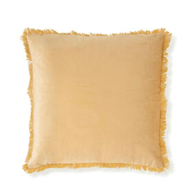 Almofada Veludo com Franjas 45x45cm Amarela product image