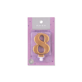 Imagem do produto Vela Nº8 8cm Dourado