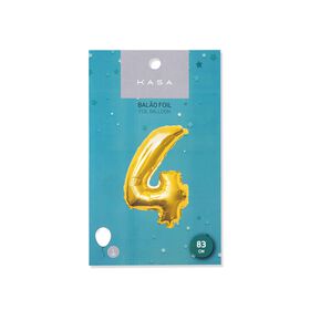Imagem do produto Balão Foil Nº4 83cm Dourado