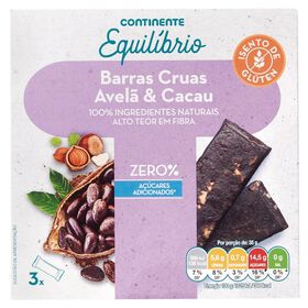 Barras Cruas de Cacau e Avelã sem Glúten product image