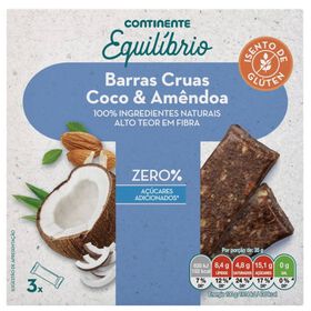 Barras Cruas de Coco e Amêndoa sem Glúten product image