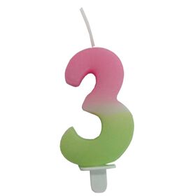Imagem do produto Vela Nº3 Rosa e Verde