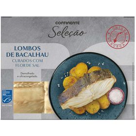 Imagem do produto Lombos de Bacalhau MSC Curados com Flor de Sal Congelados