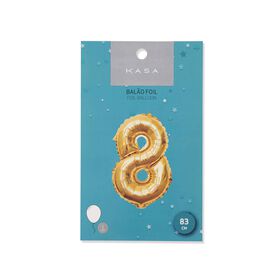 Imagem do produto Balão Foil Nº8 83cm Dourado