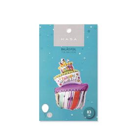 Imagem do produto Balão Foil Bolo de Aniversário 83cm Vermelho