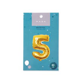 Imagem do produto Balão Foil Nº5 83cm Dourado