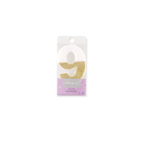 Imagem do produto Vela Nº9 7cm Dourado Glitter