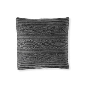Imagem do produto Almofada Tricô Entrançado 45x45cm Cinza Escuro Rustic Stripes