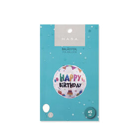 Imagem do produto Balão Foil Happy Birthday 45cm