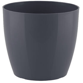 Imagem do produto Vaso Redondo Plástico 25cm Cinza Antracite