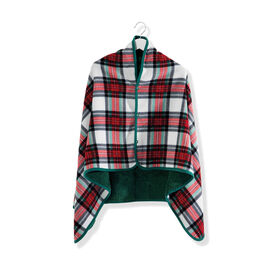 Imagem do produto Manta Poncho 80x134cm Xadrez Vermelho