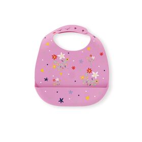Imagem do produto Babete Silicone Impermeável Rosa Flowers