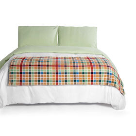 Imagem do produto Manta Borreguito 130x160cm Xadrez Bege Deep Rustic