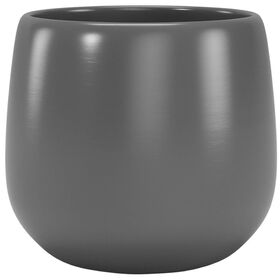 Imagem do produto Vaso Redondo Cerâmica 16cm Cinza Escuro