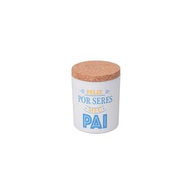 Vela em Copo com Tampa Cortiça 165g Feliz por Seres Meu Pai product image