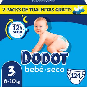 Box Fraldas Bebé Seco 6-10kg T3 + Toalhitas Grátis product image