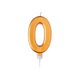 Imagem do produto Vela de Aniversário Nº0 15cm Dourada