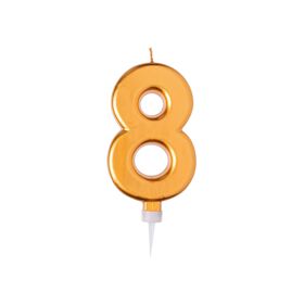 Imagem do produto Vela de Aniversário Nº8 15cm Dourada