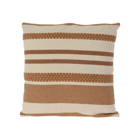 Almofada Riscas 45x45cm Castanho e Bege product image