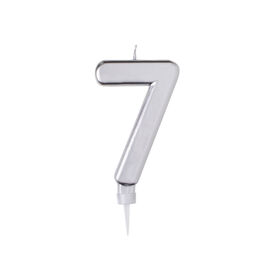 Imagem do produto Vela de Aniversário Nº7 15cm Prateada