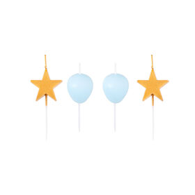 Imagem do produto Velas 3cm Estrelas e Balões Azuis