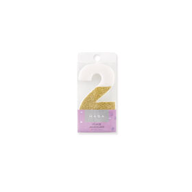 Imagem do produto Vela Nº2 7cm Dourado Glitter