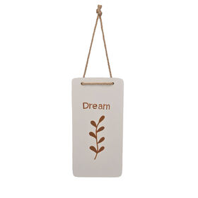 Imagem do produto Placa Decorativa Dream Madeira 20x10cm Branca