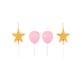 Imagem do produto Velas 3cm Estrelas e Balões Rosa