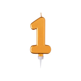 Imagem do produto Vela de Aniversário Nº1 15cm Dourada