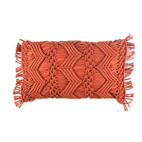 Imagem do produto Almofada Macramé 30x50cm Terracota Losango Capri