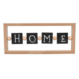 Imagem do produto Placa Decorativa Home Madeira 26x11cm Branca