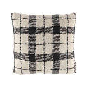 Almofada Tricotada 45x45cm Xadrez Preto e Branco Deep Rustic product image