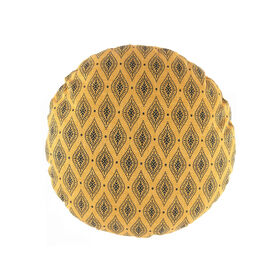 Imagem do produto Almofada Redonda Algodão 45cm Folhas Amarela Bohotanic