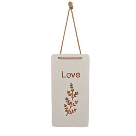 Imagem do produto Placa Decorativa Love Madeira 20x10cm Branca