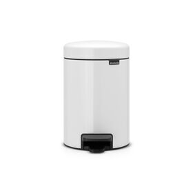 Imagem do produto Balde de Lixo com Pedal Aço Inoxidável 3L Branco NewIcon