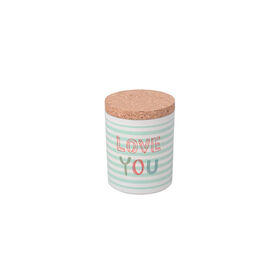 Vela em Copo com Tampa Cortiça 165g Riscas Love You product image