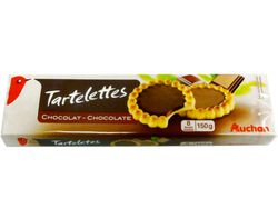 Imagem do produto tarteletes auchan redondas chocolate e avelã 8un 150g