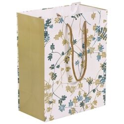 Imagem do produto saco presente auchan branco folhas tamanho s