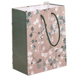 Imagem do produto saco presente auchan cinza folhas tamanho s